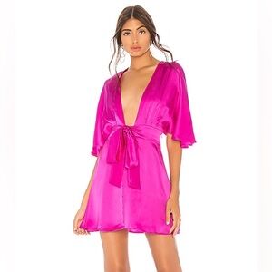 Cami NYC Fuchsia Satin Dress